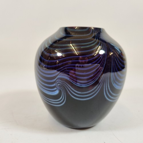 Okra art glass - glass, purple