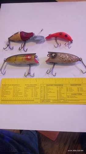 Lot vintage heddon 2 baby - lot, 4