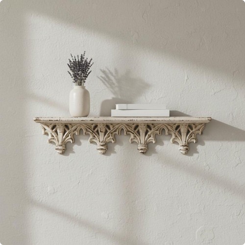 Decorative carved shelf - decorative,, with