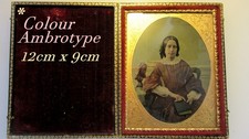 Antique COLOURED Ambrotype