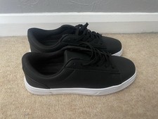 Brand New Black Faux Leather Trainers Size 7 - Post Next Day