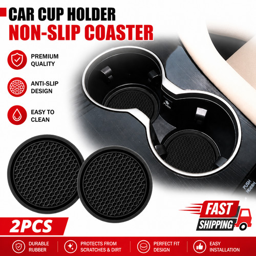 Rubber mat coaster cup - 2x,
