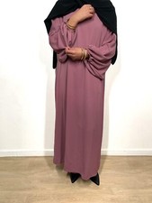 Womens Dark Pink Closed Abaya Muslim Modest Clothing One Size 56 UK 8-16