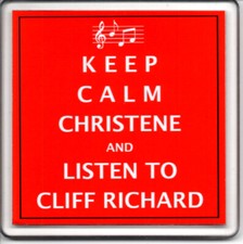 CLIFF RICHARD Acrylic Coaster Mug Mat Keep Calm Listen to Personalised item
