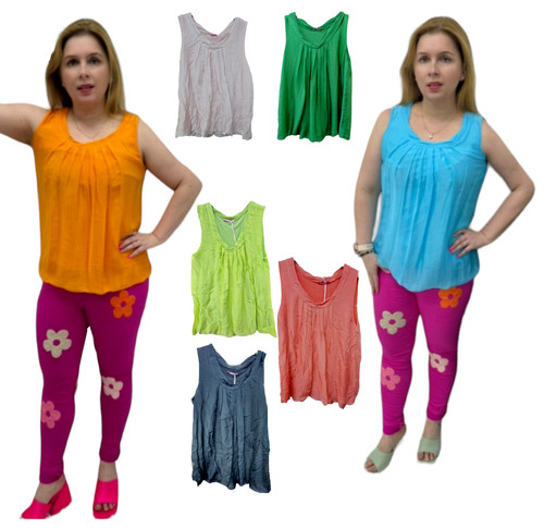 Women strap top plain - plain, silk