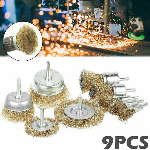 9pcs steel wire brush drill - 9pcs,