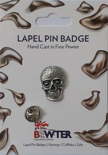 Skull pin english pewter - skull, pin,