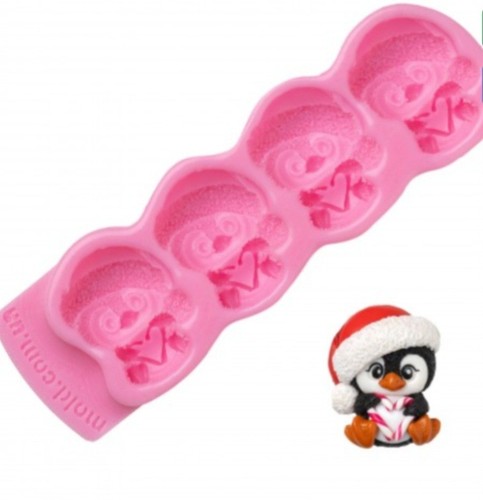 Silicone penguin candy mould - penguin,
