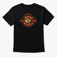 Indian Motorcycle T-Shirt Retro Riders Group Biker Tee Unisex S-4X Black Vintage