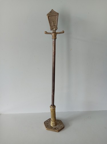 Antique brass poker - brass, fire