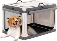 Dog Crate Dog Travel Crate for Large Dogs,Collapsible Dog- Grey 