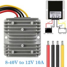 8-40V to 12V 10A DC Voltage Stabilizer Car Power Supply Regulator Kit Waterproof