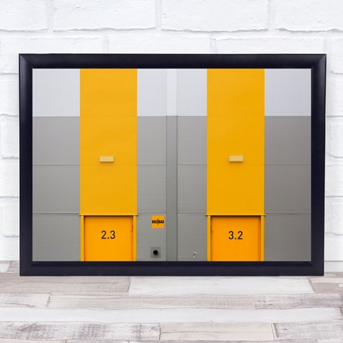 Yellow mirror abstract wall - yellow,