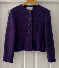 Jaeger ladies cropped jacket - purple/pink mix colour - vintage - UK14