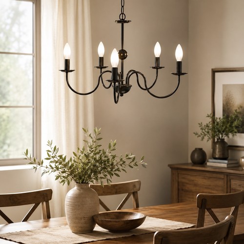 Black chandelier classic 5 - classic,