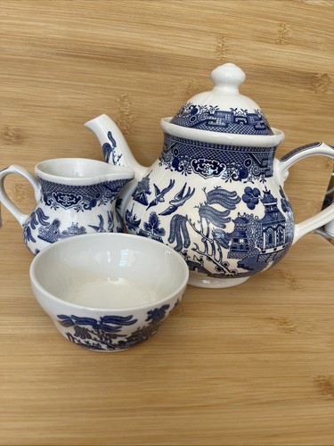 Churchill willow pattern tea - churchill,