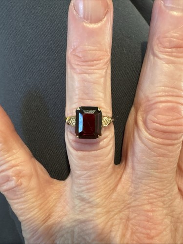 Garnet ring dason 10k vintage - garnet,