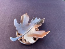 MAGNETIC Brooch retro maple leaf rose gold  scarf pin