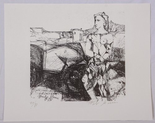 Bodo mans lithograph print - lithograph,,