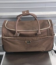 GUESS Kinney Collection Travel Duffle Rolling Wheeled Bag Cocoa Brown