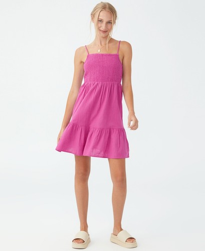 Cotton poppy shirred cross - cotton,