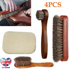 4x Shoe Brush Set - Horsehair