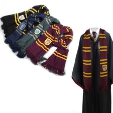 Harry Potter Scarf Gryffindor Slytherin Hufflepuff Ravenclaw Unisex Cosplay UK