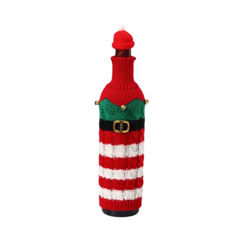 Christmas knitted bottle cover - christmas,