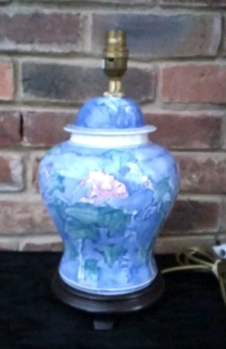 Vintage blue table lamp - blue,
