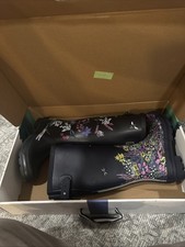 Women's Joules Wellibob Knee High Boot Welly Print (Size 7)