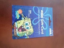 Rare Sponge Bob UK GIFT CARDS. NO VALUE.  from 2009 Asda /  Walmart