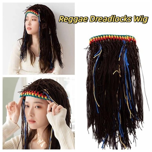 Long dreadlocks knitted hat - long,