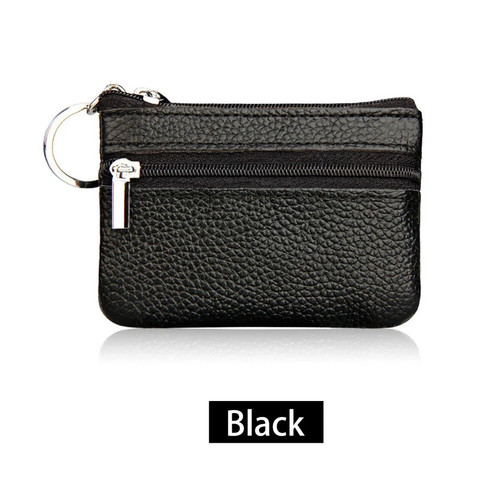 Key ring leather mini purse - ring,