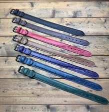 Soft leather dog collar - Luxury dog collar - Comfy - Suitable for all breeds