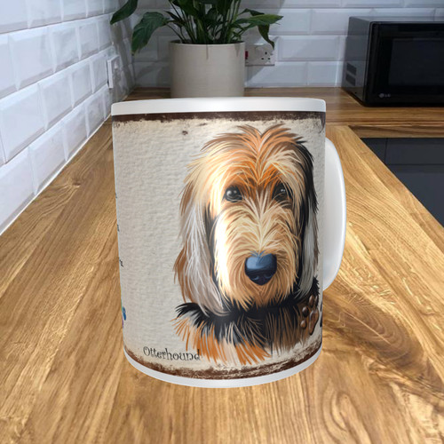 Otterhound dog 11oz coffee mug - otterhound,