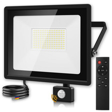 LED Floodlight PIR Sensor Motion Security Flood Light Outdoor Garden With Remote