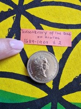 1689-1989 Two Pound Coin Tercentenary Bill of Rights Commemorative