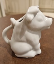 WHITE PORCELAIN COW MILK CREAM CUSTARD JUG NEW 9CM 100 ML