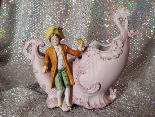 Rudolstadt porcelain pink vase - rudolstadt,