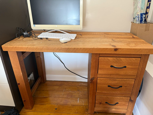 Wood home office desk brown - home,
