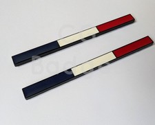 2 France Flag Black Car Strip