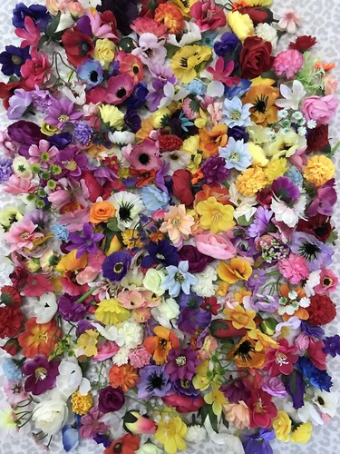 50x small flower heads - flower, joblot