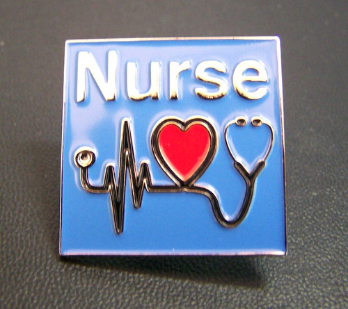 Nurse square enamel metal - enamel,