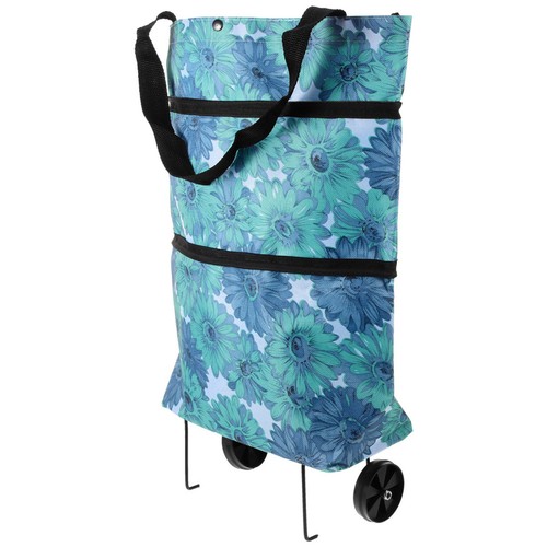 Rolling grocery cart with - grocery,
