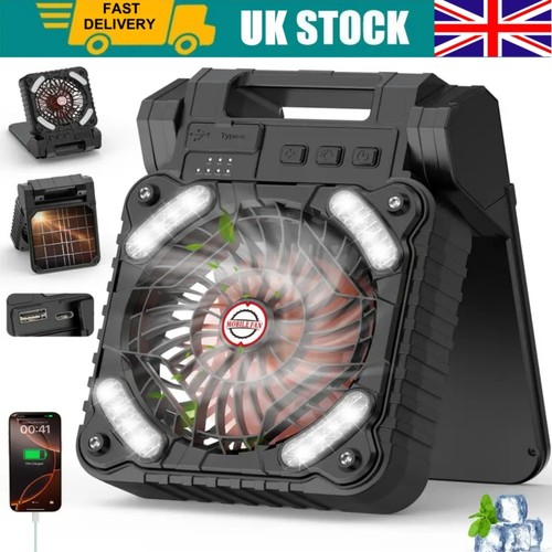 Solar powered camping fan - powered,