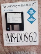 Vintage   Manual  Microsoft MS-DOS 6.2. Comes With 4 x Disks Used