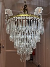 Antique large waterfall icicle