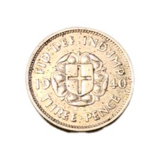 George VI silver three pence