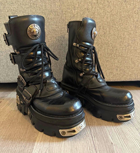 New rock reactor black leather - rock,