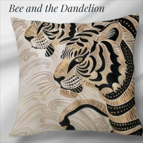 Tiger animal print cushion - tiger,